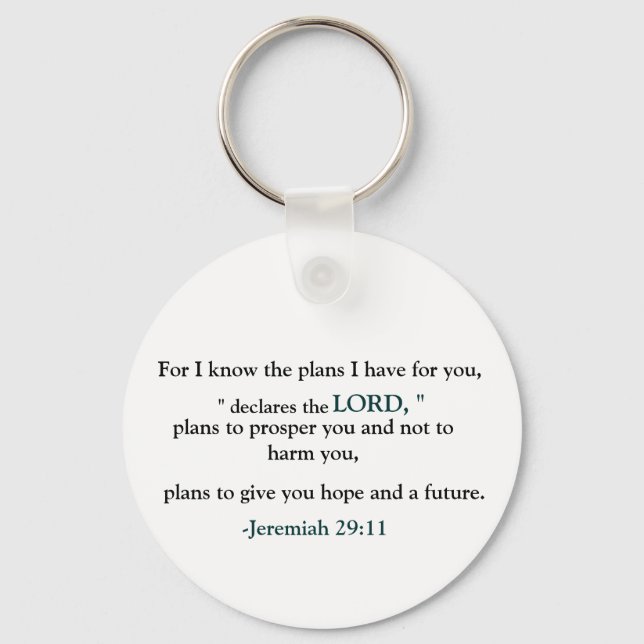 Jeremiah 29:11 keychain (Front)