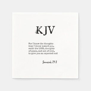 Jeremiah 29:11 KJV Bible Quote - Can Be Customized Napkin