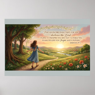 Jeremiah 29:11 KJV Poster – Christian Wall Art