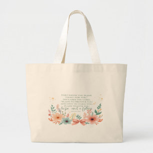 Jeremiah 29:11 large tote bag