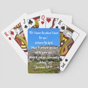 Jeremiah 29:11 MountainView Customizable Christian Playing Cards