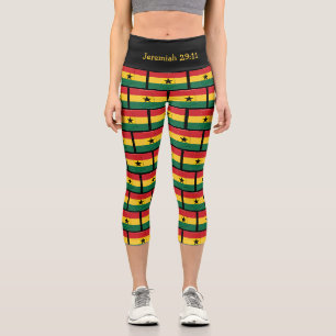 Jeremiah 29:11   Patriotic   GHANA FLAG Capri Leggings