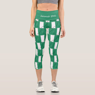 Jeremiah 29:11   Patriotic   NIGERIA FLAG Capri Leggings