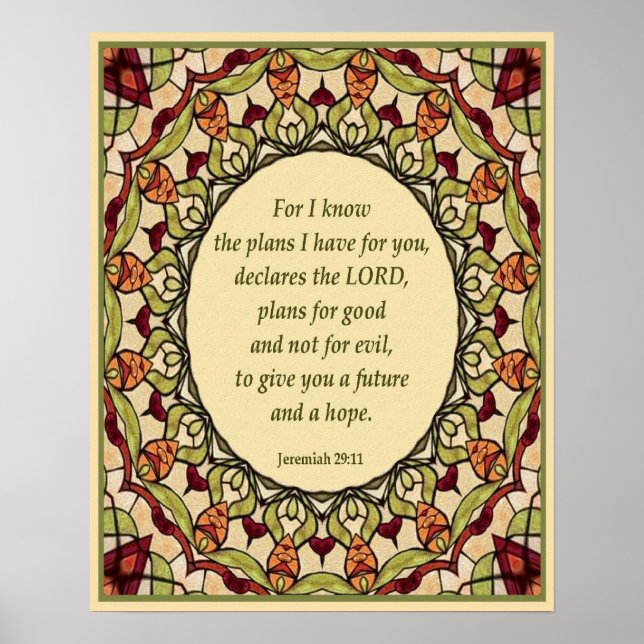 Jeremiah 29:11 Poster (Devant)
