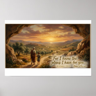 Jeremiah 29:11 Scripture Poster Bible Verse Wall