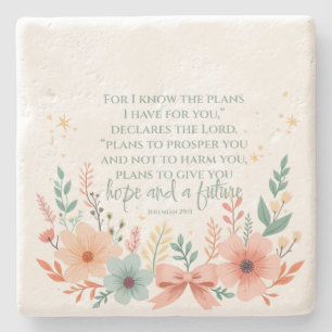 Jeremiah 29:11 stone coaster