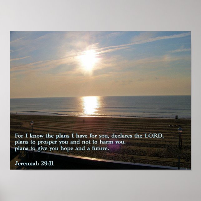 Jeremiah 29:11 Sunrise Poster (Front)