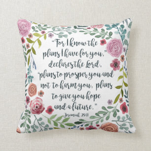 Jeremiah 29:11 throw pillow