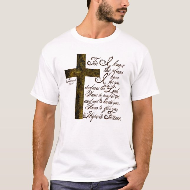 Jeremiah 29:12 I know the plans men's t-shirt (Front)