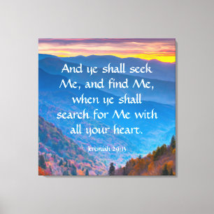 Jeremiah 29:13 canvas print