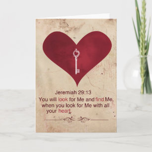 Jeremiah 29:13 Greeting Card