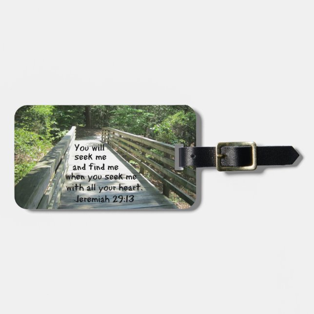 Jeremiah 29:13 luggage tag (Front Horizontal)