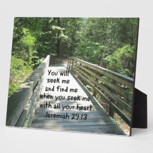 Jeremiah 29:13 plaque