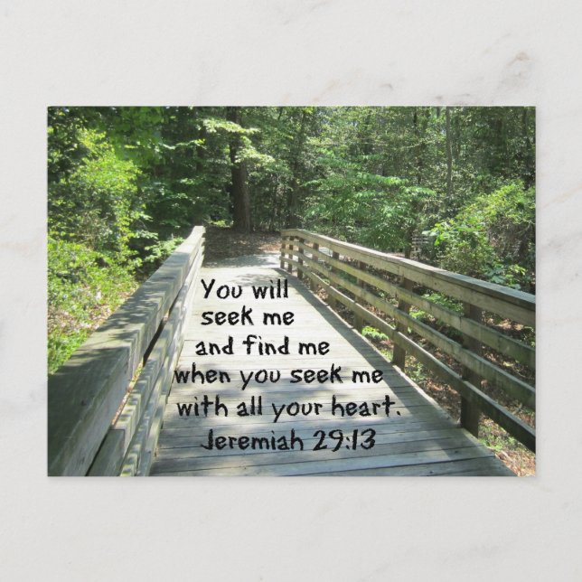 Jeremiah 29:13 postcard (Front)