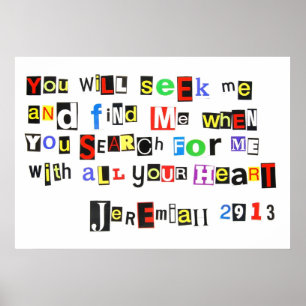 Jeremiah 29:13 Poster de la note de rançon