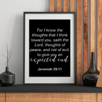 Jeremiah 29 Thoughts of Peace Christian Quote