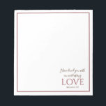 Jeremiah 31:3 Elegant Deep Red Bible Verse Notepad<br><div class="desc">Jeremiah 31:3 is such a beautiful Bible verse. This design features a crisp white background with a deep red border and classic typography. What a great way to remind yourself of the love that only Christ can give.</div>