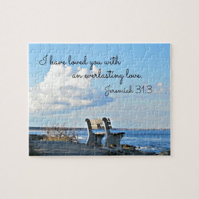 Jeremiah 31:3 I have loved you with an everlasting Jigsaw Puzzle (Horizontal)