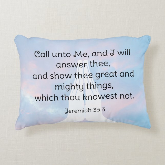 Jeremiah 33:3   accent pillow (Front)