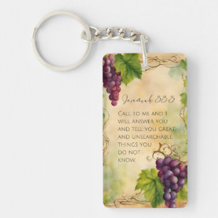 Jeremiah 33:3 Christian Bible Verse Keychain