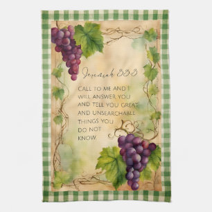 Jeremiah 33:3 Christian Bible Verse Kitchen Towel