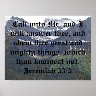 Jeremiah 33:3 poster