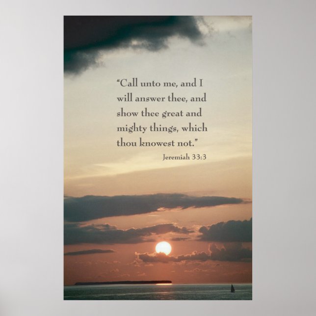 Jeremiah 33:3 poster (Front)
