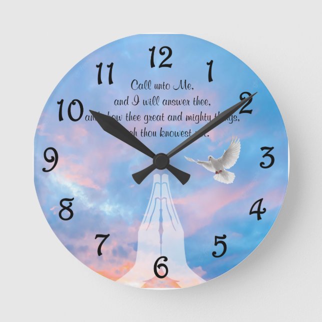 Jeremiah 33:3  round clock (Front)