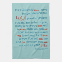 Jeremiah Bible Quote Christian Kitchen Towel Gift