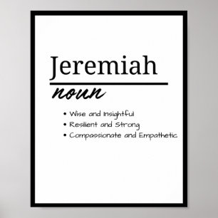 Jeremiah, Boy Personalized Name Definition  Poster