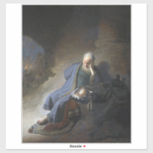 Jeremiah Lamenting on Fall of Jerusalem, Rembrandt