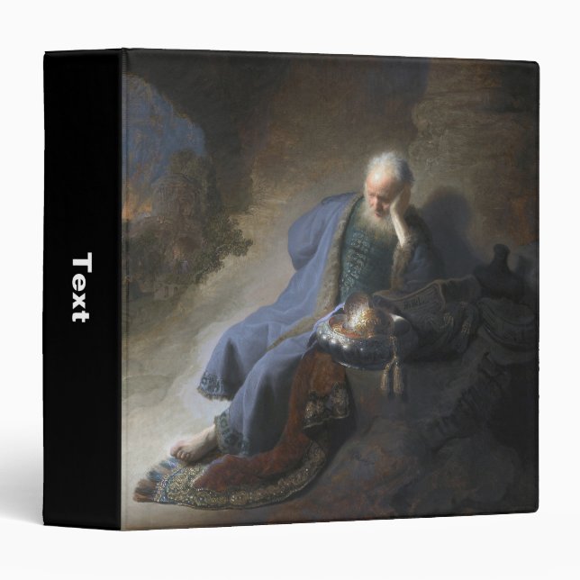 Jeremiah Lamenting on Fall of Jerusalem, Rembrandt Binder (Front/Spine)