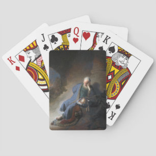 Jeremiah Lamenting on Fall of Jerusalem, Rembrandt Playing Cards