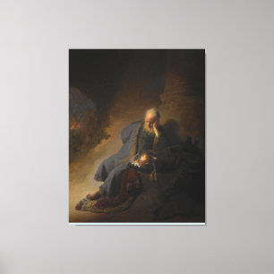 Jeremiah Lamenting the Destruction of Jerusalem Canvas Print