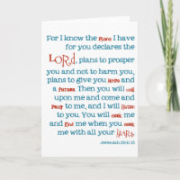 Jeremiah Plans Christian Bible Quote Card Notecard