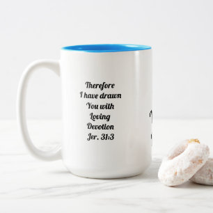 Jérémie 31:3 Dieu t'aime ! Mug de café à deux 