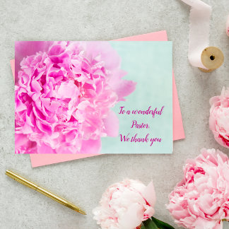 Jérémie 3:15 Pivoine rose Merci Pasteur