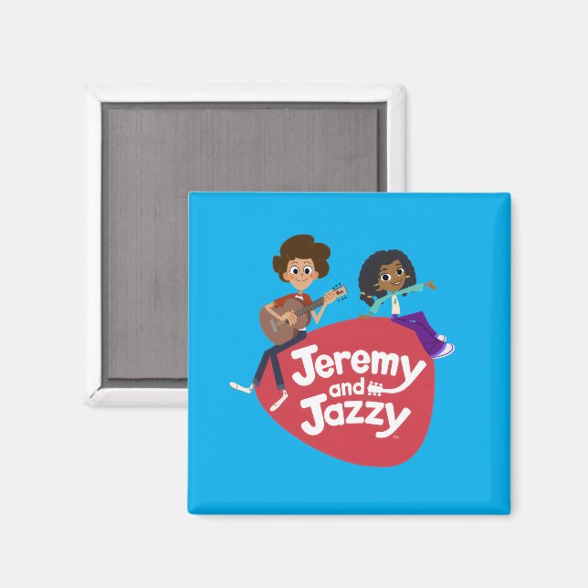 Jeremy and Jazzy Button Magnet (Front/Back)