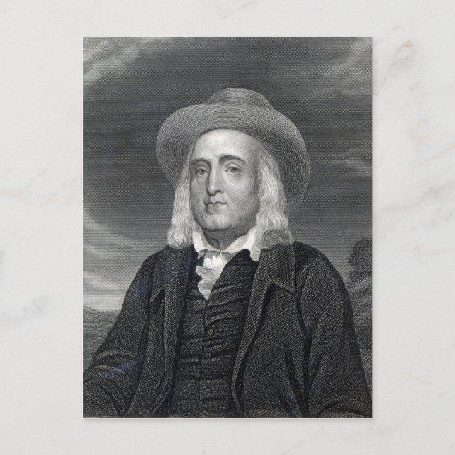 Jeremy Bentham  from 'Gallery of Portraits' Postcard (Front)