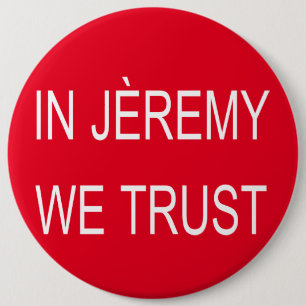 Jeremy Corbyn Arsène Badge 6 Inch Round Button