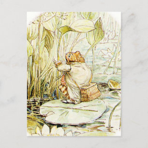 Jeremy Fisher on a Lily pad by Beatrix Potter Postcard