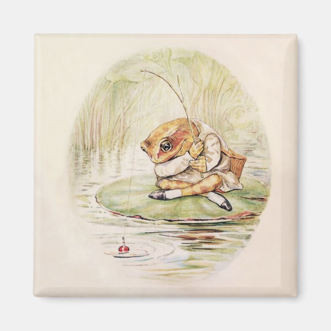 “Jeremy Fisher on a Lilypad” by Beatrix Potter Magnet (Front)