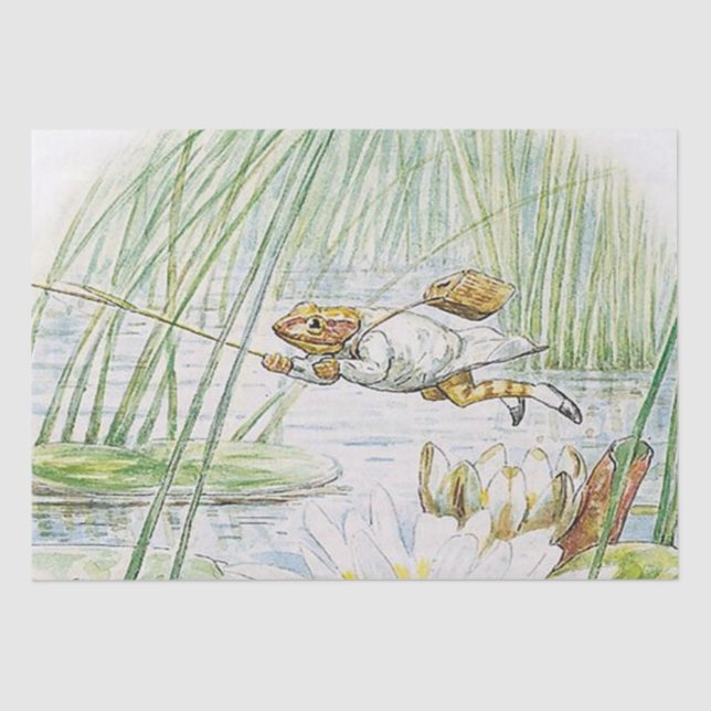 Jeremy Fisher Takes a Great Leap by Beatrix Potter Tissue Paper (Front)