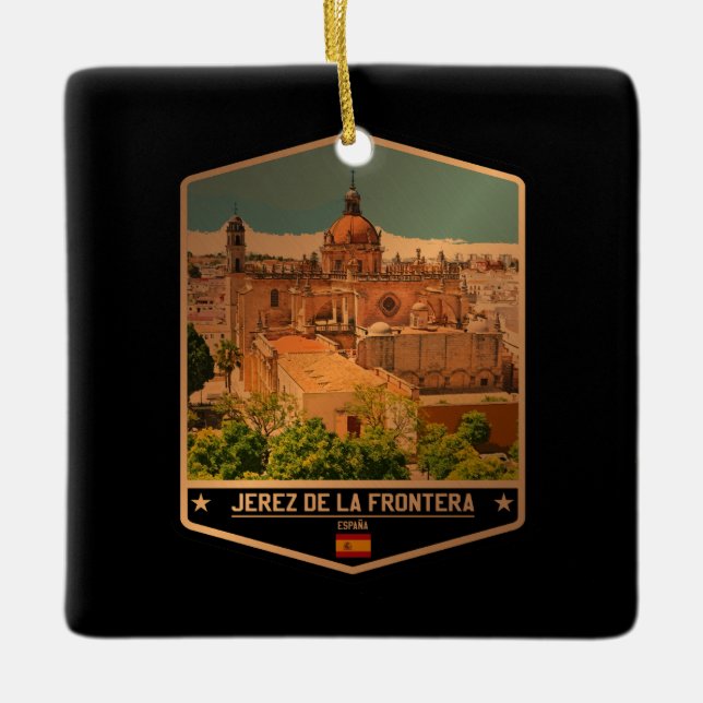Jerez de la Border Ceramic Ornament (Front)