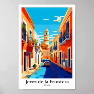 Jerez de la Frontera Spain Travel Illustration Poster