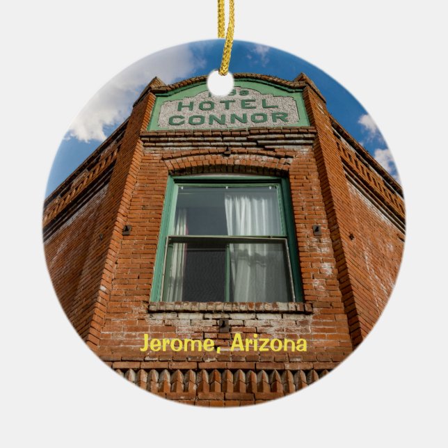 Jerome, Arizona, Copper Mining Town Ceramic Ornament (Front)