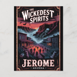 Jerome Arizona Haunted Ghost Town Horror Poster Postcard