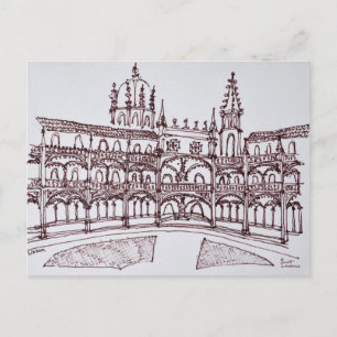 Jeronimos Monastery Cloister   Lisbon, Portugal Postcard