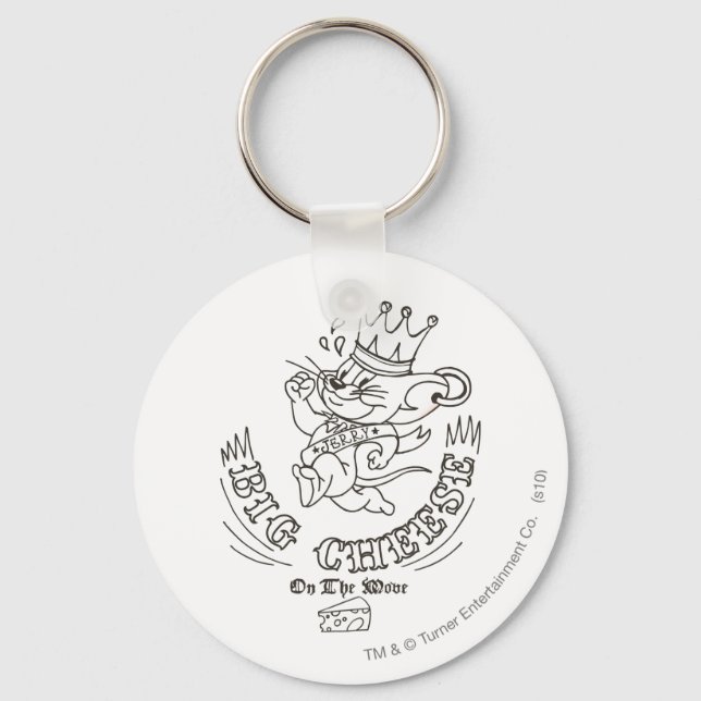 Jerry Big Cheese On The Moon 1 Keychain (Front)