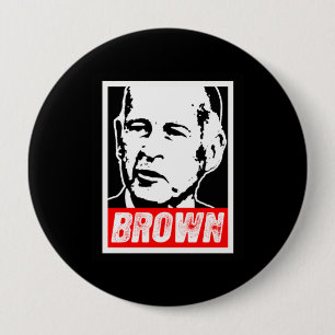 JERRY BROWN 2010 4 INCH ROUND BUTTON